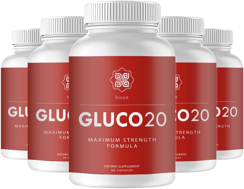 kivus Gluco20 - Cápsulas (5 Paquete, 300 Cápsulas)