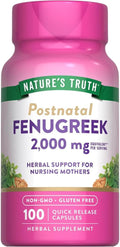 Nature's Truth Fenogreco 2000 mg, 100 Cápsulas