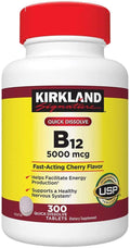 Kirkland Signature B-12 5000 mcg - 300 Comprimidos de Disolución Rápida