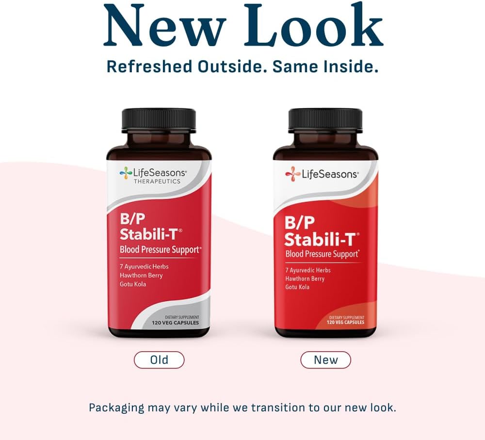 LifeSeasons B/P Stabili-T – Blood Pressure Support Supplement – 120 Capsules