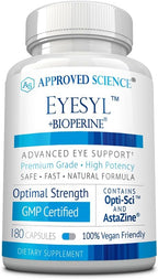 Approved Science EyeSyl – Suplemento Ocular con Luteína, Zeaxantina y Taurina (60 Cápsulas)