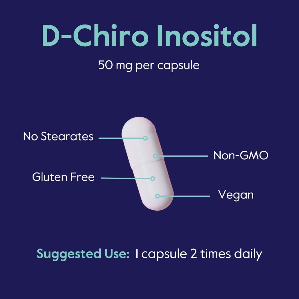 BESTVITE D-Chiro Inositol (120 Cápsulas Vegetales) - Sin Estearatos - Vegano - No Transgénico - Sin Gluten