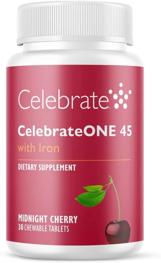 CelebrateONE 45 Multivitamínico Bariátrico con Hierro (45 mg) - 30 Comprimibles Sabor Cereza