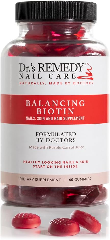 Dr.'s Remedy Biotina Gominolas para Cabello, Piel y Uñas - 5.000 mcg - Vegano y Sin Gluten
