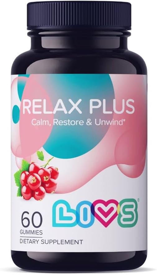 LIVS Relax Plus Gummies – Gominolas de apoyo para el estrés y la calma (60 unidades)
