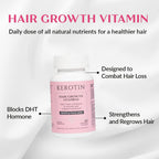 Kerotin Vitaminas para el Cabello con Biotina, Saw Palmetto y Vitamina D3 - 60 Cápsulas