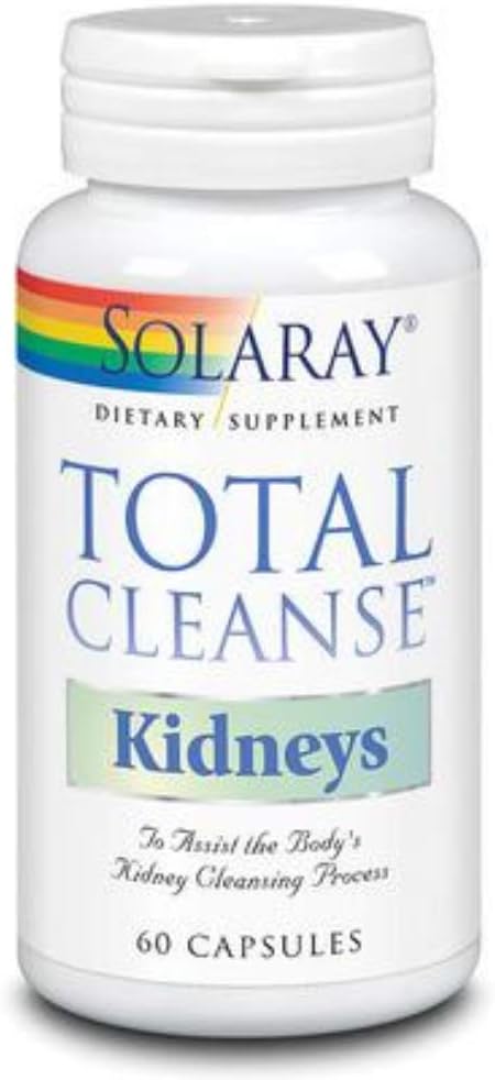 Solaray Total Cleanse Riñones - Complejo de Perejil, Diente de León y Ortiga - 60 Cápsulas Veganas