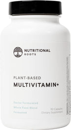 Nutritional Roots Multivitamin+, Award-Winning Plant-Based (Vegan) Multivitamin, Organic Vegetables & Herbs, Fermented Vitamins, Probiotics, Doctor's Choice, 45 Servings