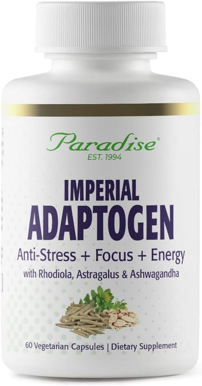 Imperial Adaptogens de Paradise Herbs - 60 – Ashwagandha (Withania somnifera) : Tradicionalmente utilizada en la – Image 1