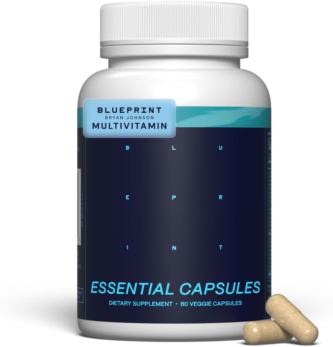 Blueprint Essential Capsules - Multivitamínico Diario con Calcio, Vitamina D y Zinc (30 Cápsulas)