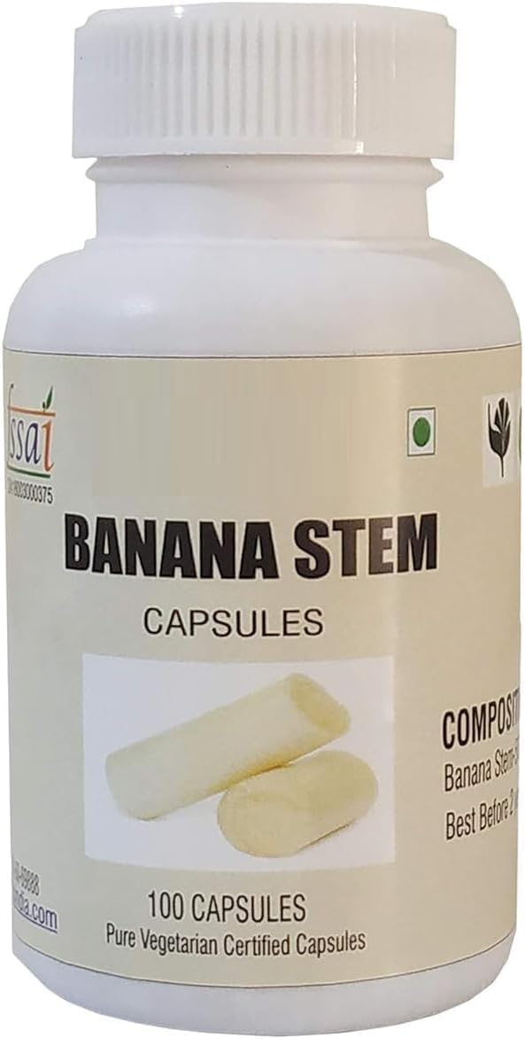 Cápsulas de Tallo de Plátano 500 mg - 100 Cápsulas