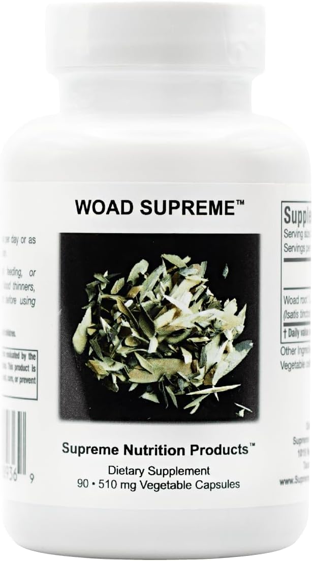 Supreme Nutrition Woad Supreme, 90 Cápsulas Vegetarianas de Raíz de Isatis Pura