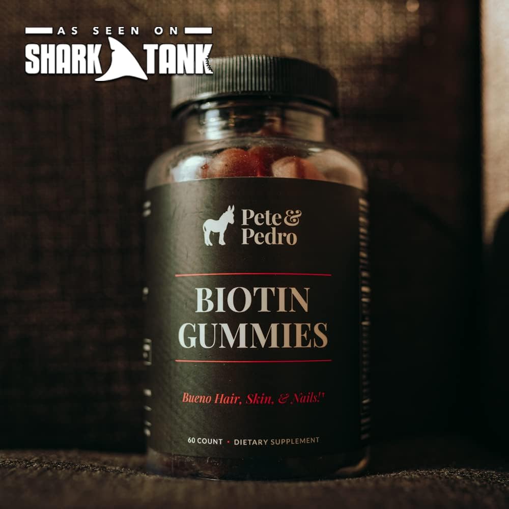 Pete & Pedro Biotina Gominolas para Cabello, Piel y Uñas, 5000mcg, 60 Gominolas