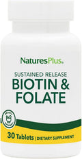 NaturesPlus Biotin & Folic Acid (Folate) - 30 Sustained Release Tablets