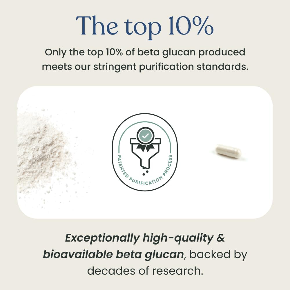 Better Way Health™ - Beta Glucano 1,3/1,6 Purificado - 100 mg - 60 Cápsulas