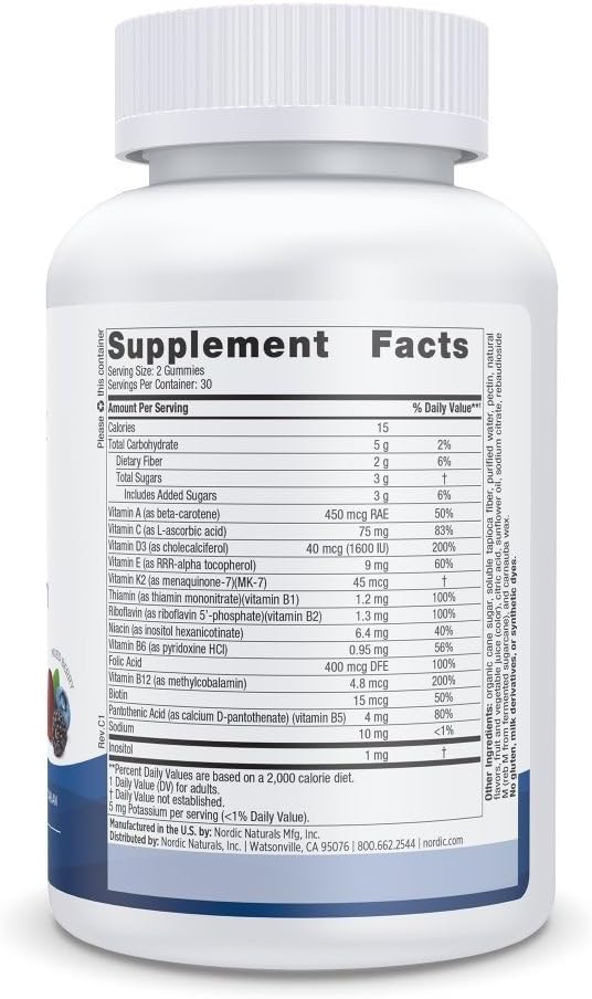 Nordic Naturals Men's Multivitamin Gummies - 60 Gominolas - Sabor Mixed Berry