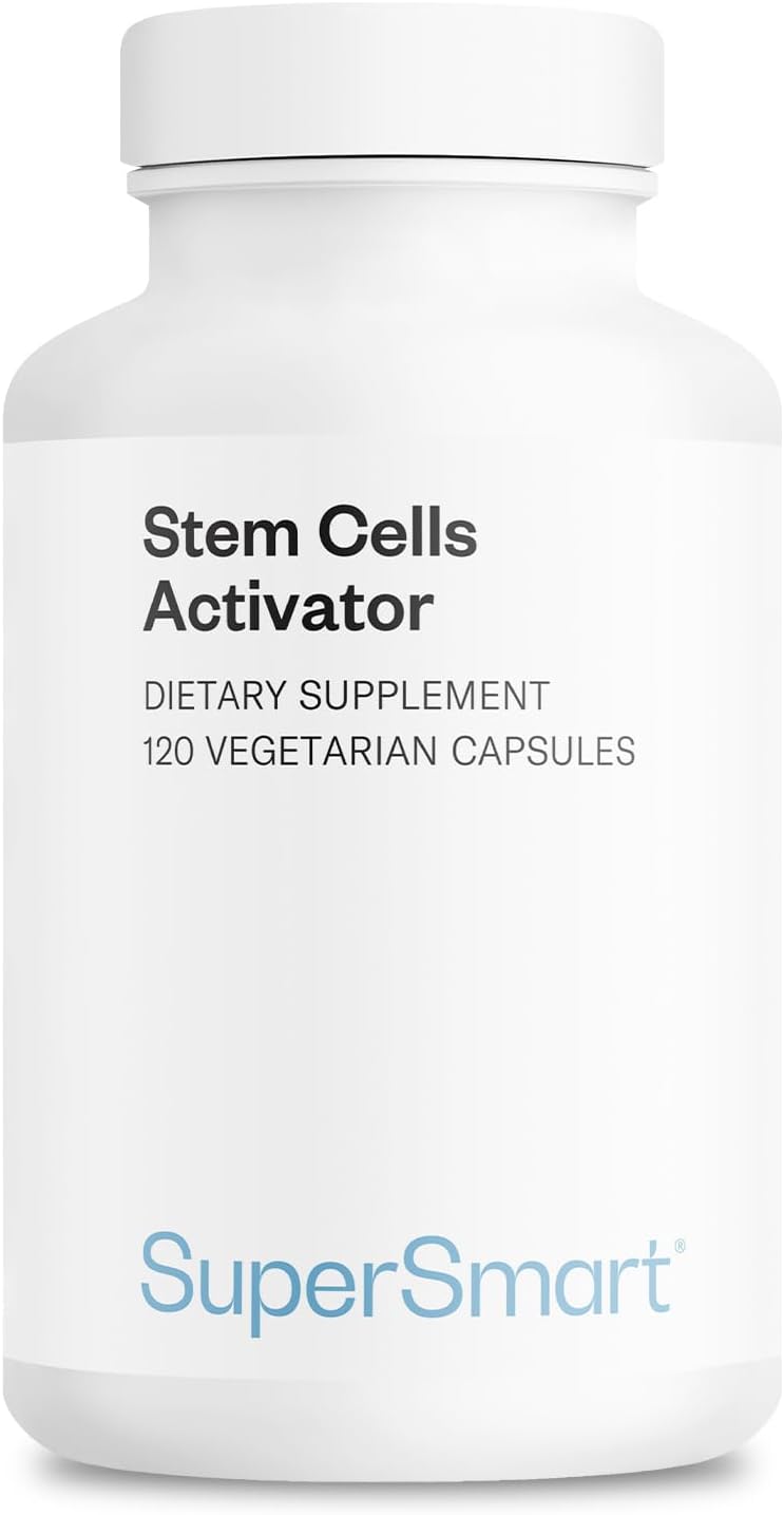 Supersmart - Activador de Células Madre (Fórmula Avanzada) - con Astragalósido, Fucoidan - Suplemento Natural | No-OMG y Sin Gluten - 120 Cápsulas Vegetarianas