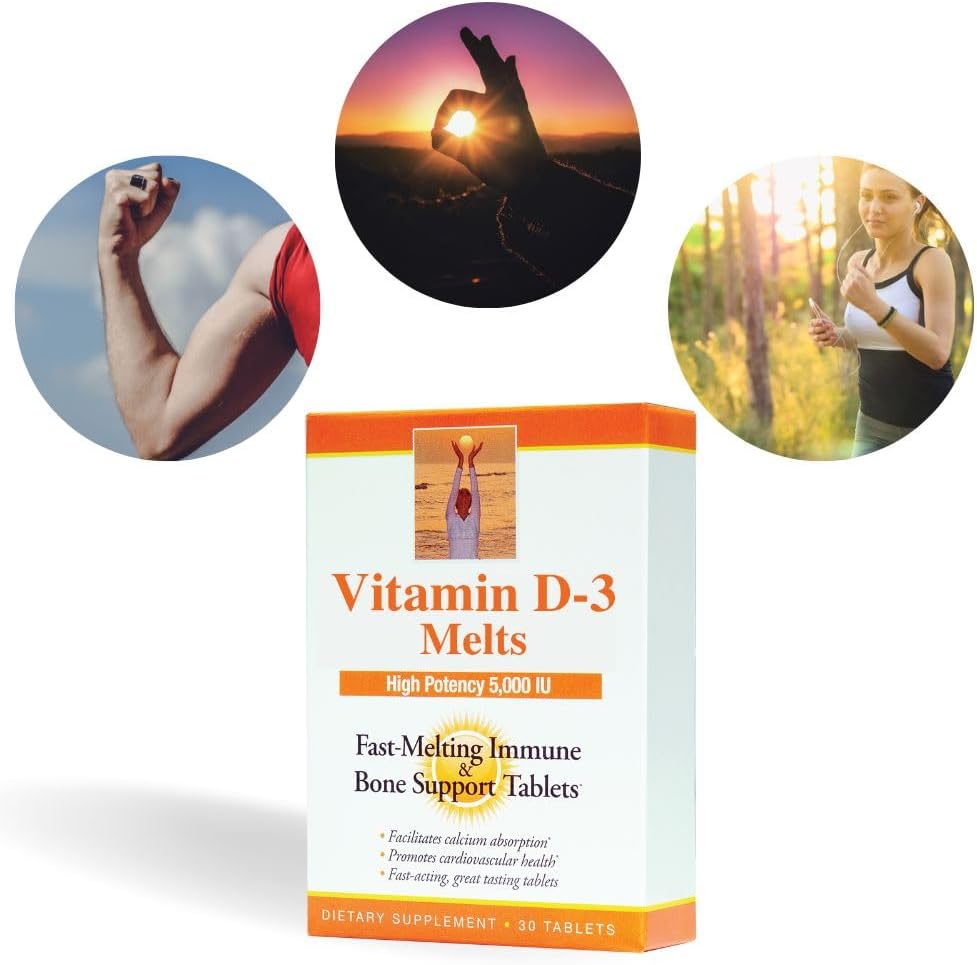Dr. Newton's Naturals Vitamina D3 5000 UI - Comprimidos de Fusión Rápida - 30 Comprimidos