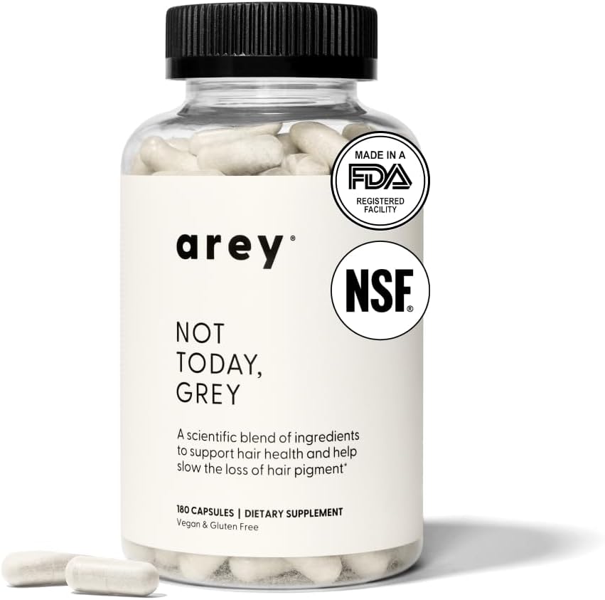 Arey Not Today Grey – Suplemento Capilar Diario con Biotina, Vitaminas B y D (3 Meses)