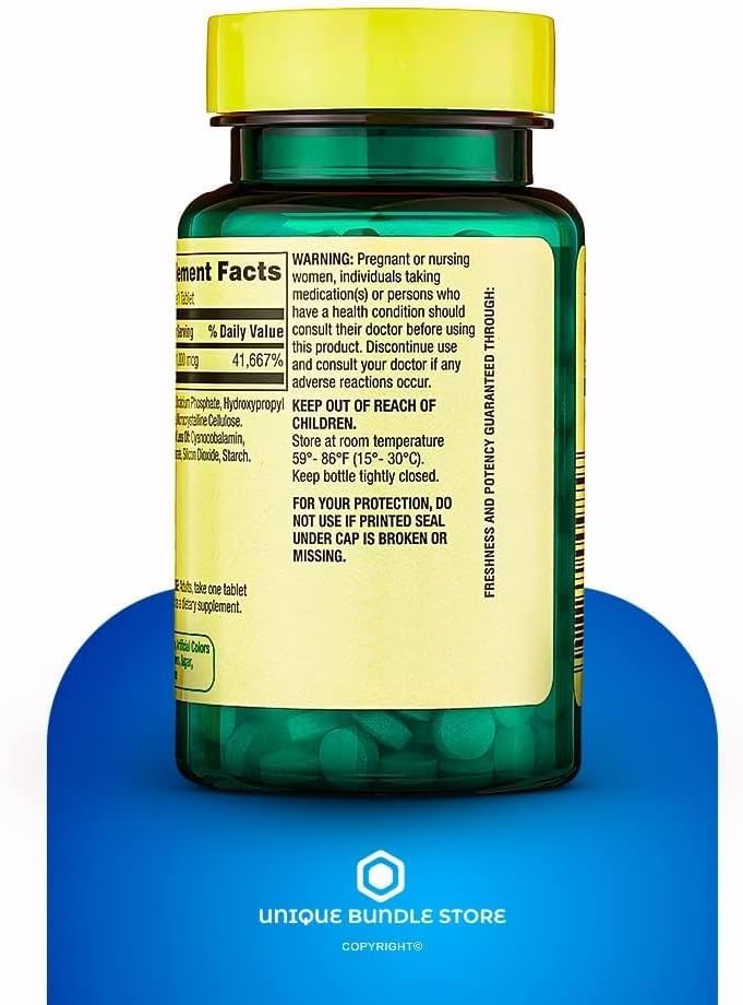 Vitamina B12 1000 mcg Liberación Prolongada – 60 Comprimidos para Hombres y Mujeres