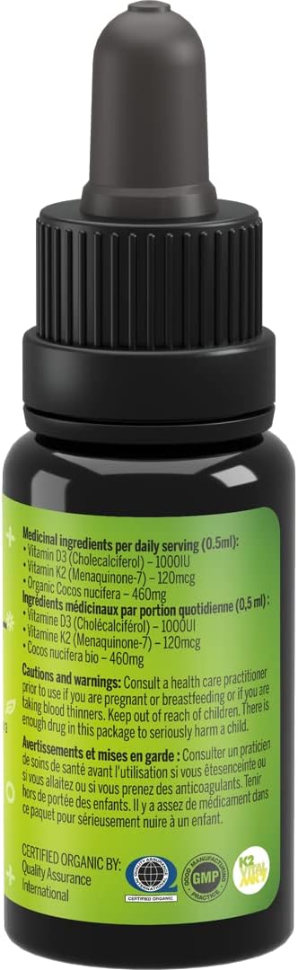 Perfect K2D3, Líquido de Vitamina D3 con K2, 15 ml