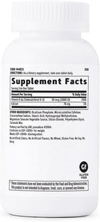 GNC Vitamin D-3 2000 IU - Twin Pack