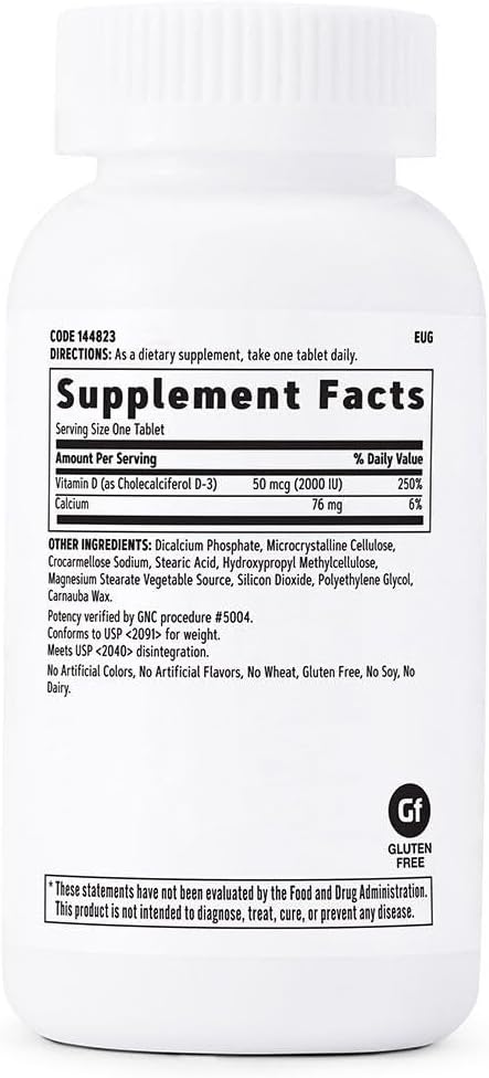 GNC Vitamin D-3 2000 IU - Twin Pack