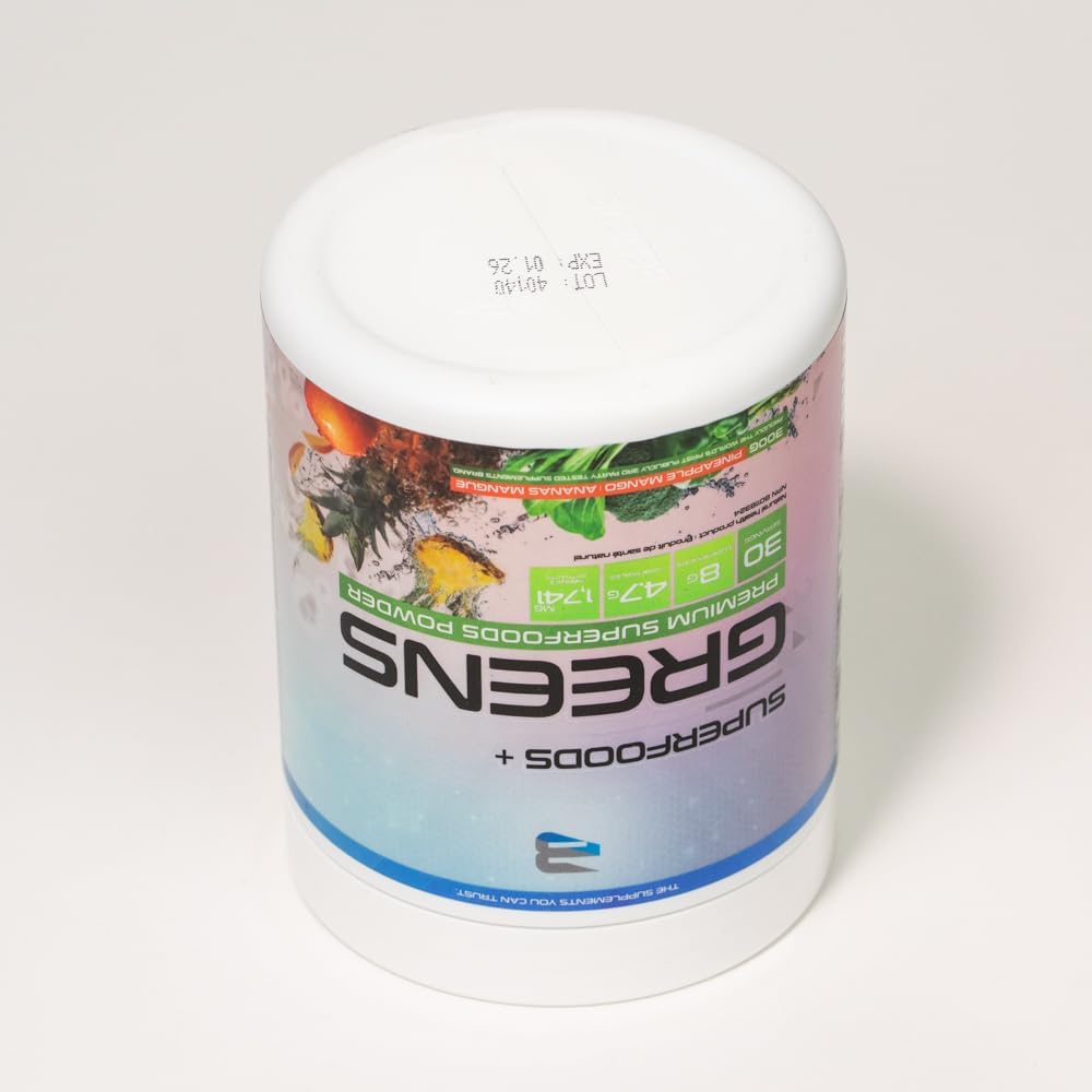 Believe Supplements Superfoods+Greens - Mezcla de Superalimentos en Polvo (Mango Piña / Explosión Cítrica)