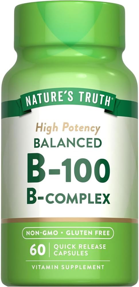 Nature's Truth Complejo B-100 Alta Potencia Equilibrado, 60 Comprimidos (Pack de 3)