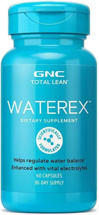 GNC Total Lean Waterex - Regula el equilibrio hídrico con electrolitos, 60 cápsulas