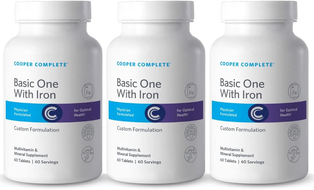 Cooper Complete Basic One Multivitamin con Hierro - 60 Comprimidos (Pack de 3)