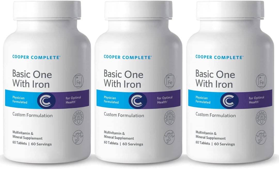 Cooper Complete Basic One Multivitamin con Hierro - 60 Comprimidos (Pack de 3)
