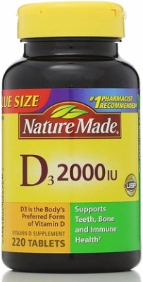 Nature Made D3 2000 UI Tabletas 220 unidades (Paquete de 2)