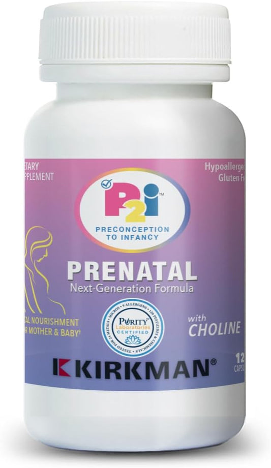 Kirkman P2i Prenatal – Multivitamínico con Colina, 120 Cápsulas