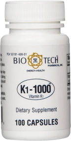 Bio-Tech K1-1000 (Vitamina K-1) 100 Cápsulas