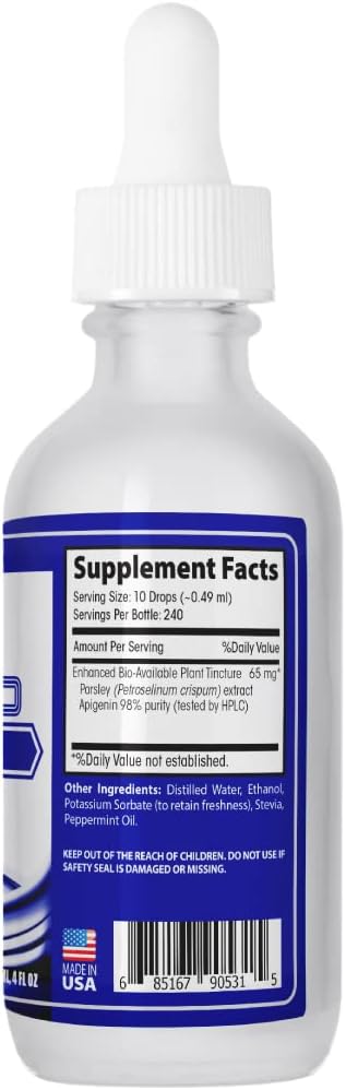Apigenina 65 mg Líquido - 240 Dosis - Suplemento de Flavonoides - ABCOCID