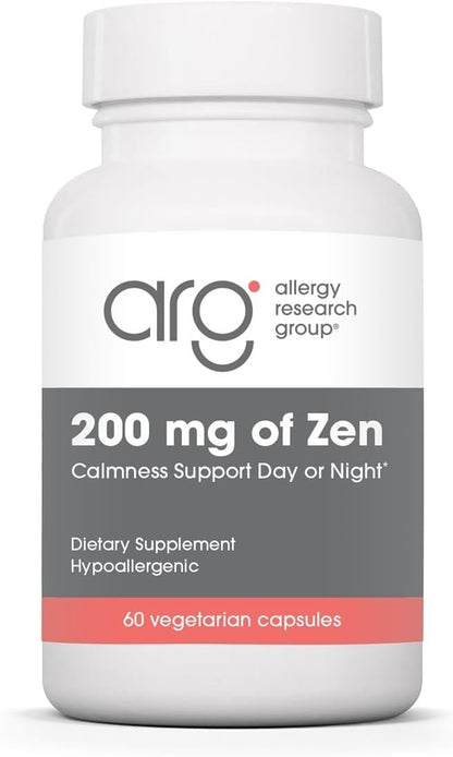 200 mg of Zen de Allergy Research Group – L-Teanina y GABA para la Calma y el Equilibrio – 120 Cápsulas Vegetarianas – Image 9