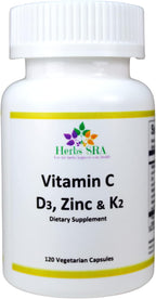 Herbs SRA Vitamina C, D3, K2 y Zinc – 120 Cápsulas Vegetarianas