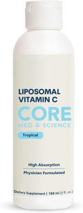 Core Med Science Liposomal Vitamin C Liquid 1000mg – Physician Developed, High Absorption to Support Immunity, Collagen & Skin Health – Quali-C Ascorbic Acid, 5 Fl Oz. 30 Servings, Made in USA