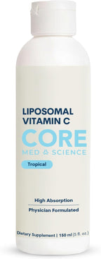 Core Med Science Liposomal Vitamin C Liquid 1000mg – Physician Developed, High Absorption to Support Immunity, Collagen & Skin Health – Quali-C Ascorbic Acid, 5 Fl Oz. 30 Servings, Made in USA
