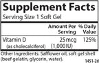 Carlson Vitamina D3 1000 UI – 100 Cápsulas Blandas