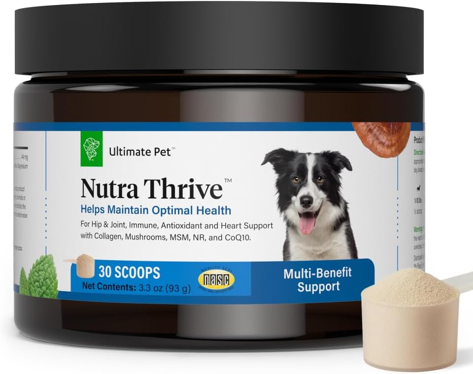 Ultimate Pet Nutrition Nutra Thrive Canine, Suplemento Nutricional en Polvo 40-en-1 para Perros