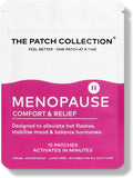 The Patch Collection Parche de Apoyo para la Menopausia - Alivio de Sofocos, Sudores Nocturnos, Fatiga, Estado de Ánimo y Sueño - 100% Natural y Vegano, Sin Látex (Pack de 15)