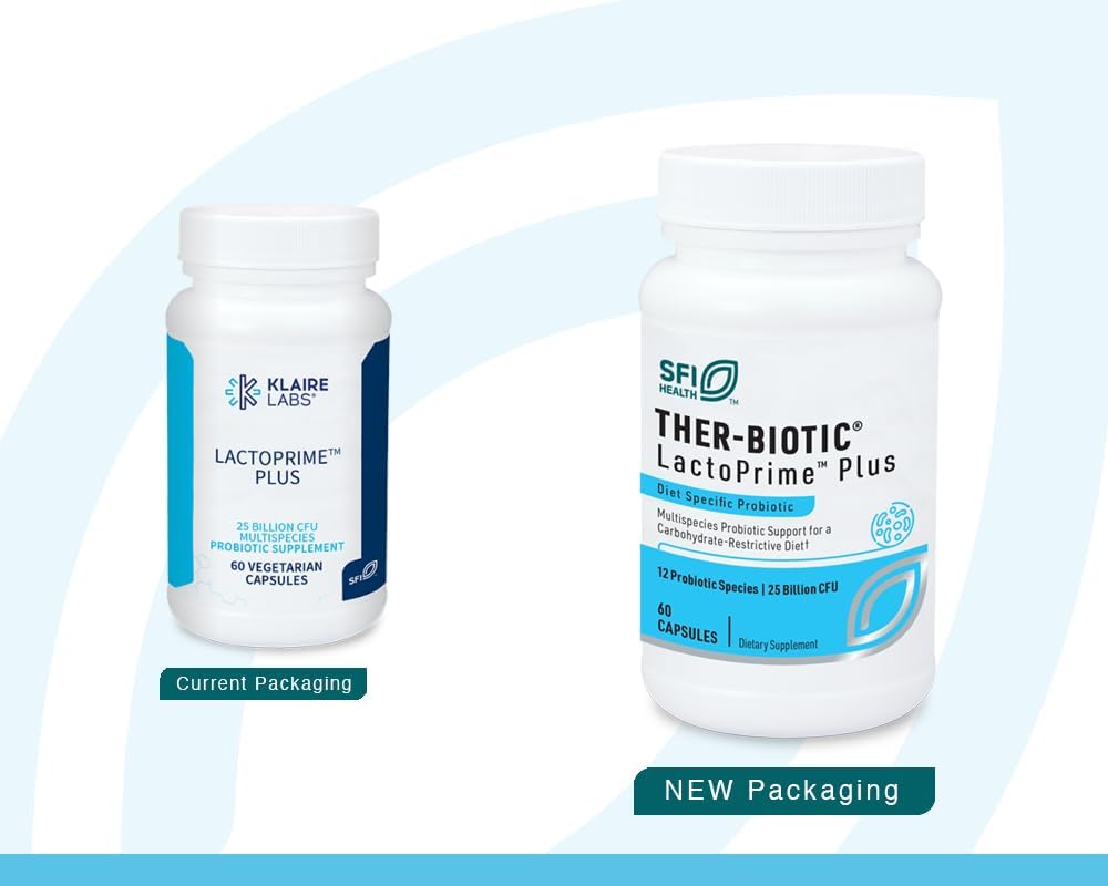 SFI Health Ther-Biotic LactoPrime Plus - Probióticos Lactobacillus y Bifidobacterium (60 Cápsulas)