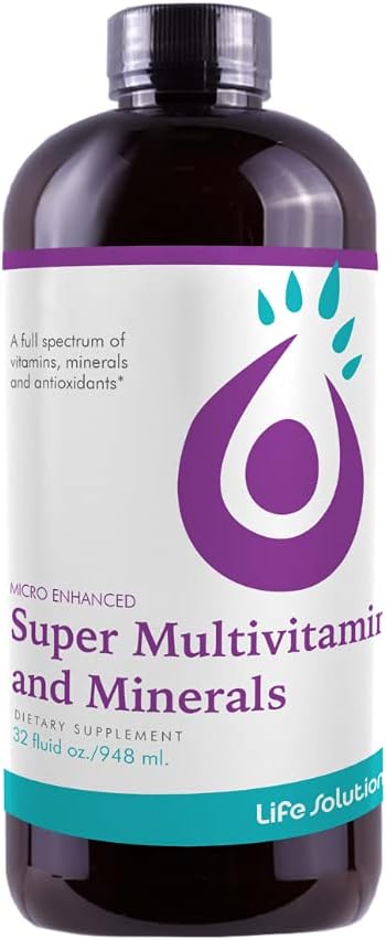 Life Solutions Super Multivitamins and Minerals - Líquido de Alta Potencia - 946 ml