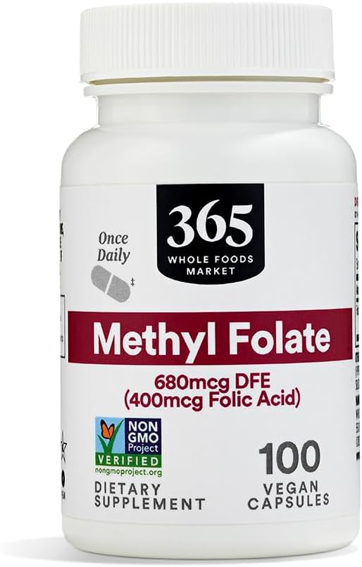 365 by Whole Foods Market, Metil Folato, 100 cápsulas