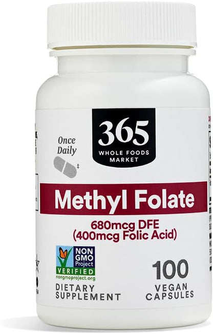 365 by Whole Foods Market, Metil Folato, 100 cápsulas