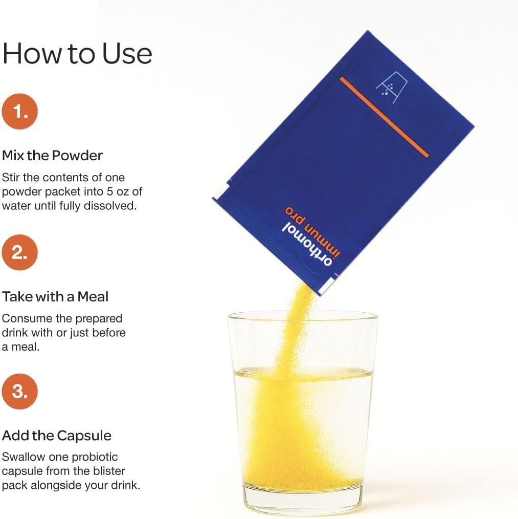 Orthomol Immun Pro – Apoyo Inmunitario y Salud Intestinal con Probióticos, Prebióticos y Micronutrientes (30 Días)