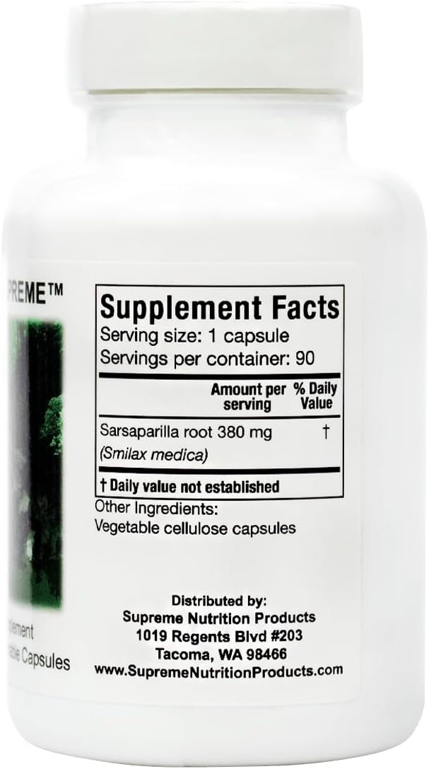 Smilax Supreme - 90 Cápsulas Vegetarianas de Sarsaparilla Pura