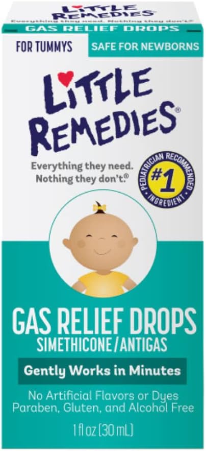 Little Remedies Gas Relief Drops, Natural Berry Flavor, Safe for Newborns, 1.0 fl oz (6-Pack)